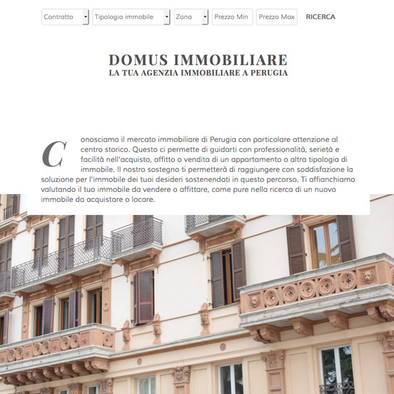 creazione sito internet per Domus Immobiliare